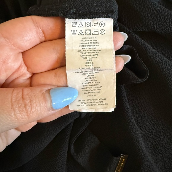 Michael Kors Women's Black Wide Leg Palazzo Pants Elastic Drawstring Waist Sz S - Picture 12 of 12